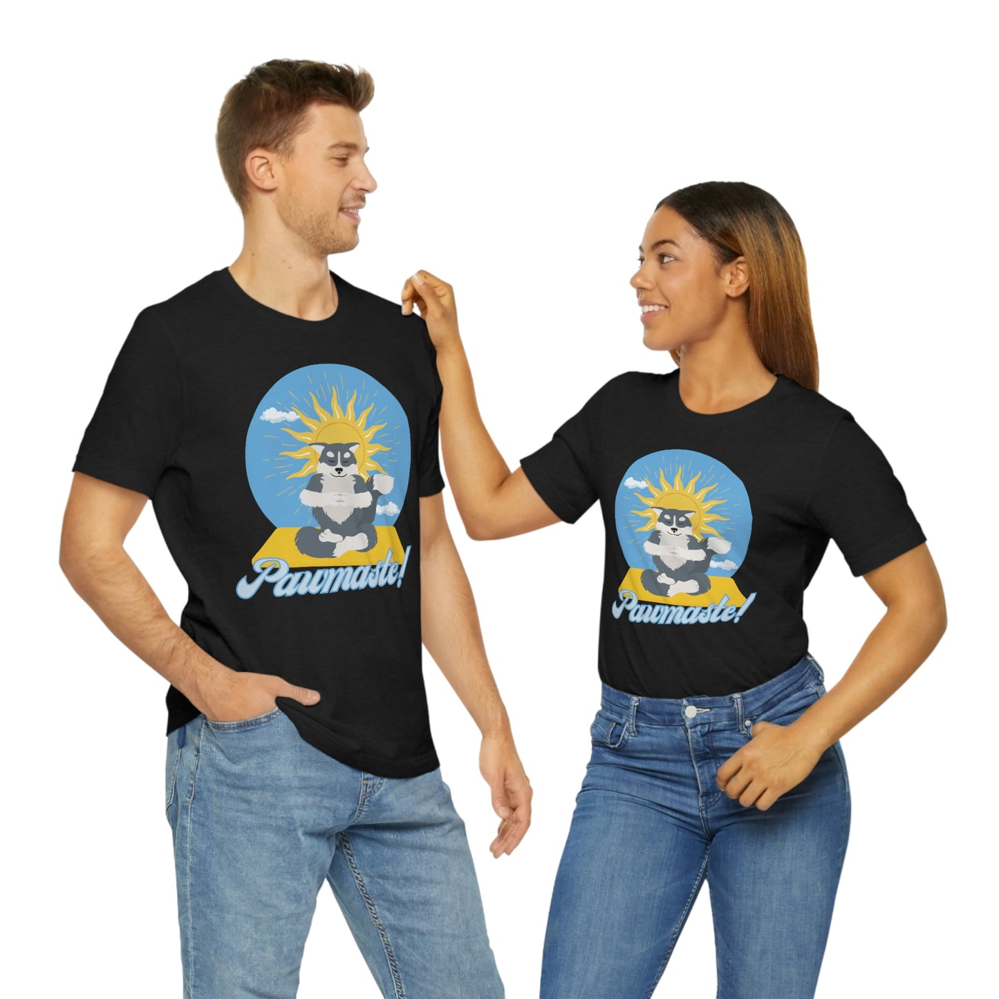 Pawmaste Happy Husky Puppy Yoga Shirt Unisex Classic Tee