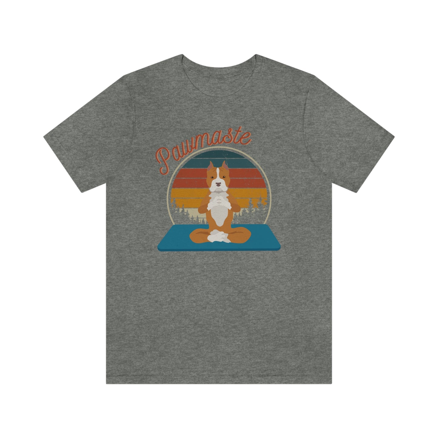 Pawmaste Pitbull Puppy Yoga Mountain Shirt Unisex Classic Tee