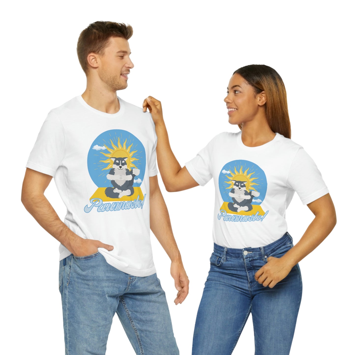 Pawmaste Happy Husky Puppy Yoga Shirt Unisex Classic Tee