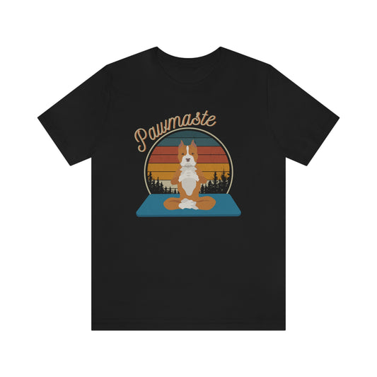 Pawmaste Pitbull Puppy Yoga Mountain Shirt Unisex Classic Tee