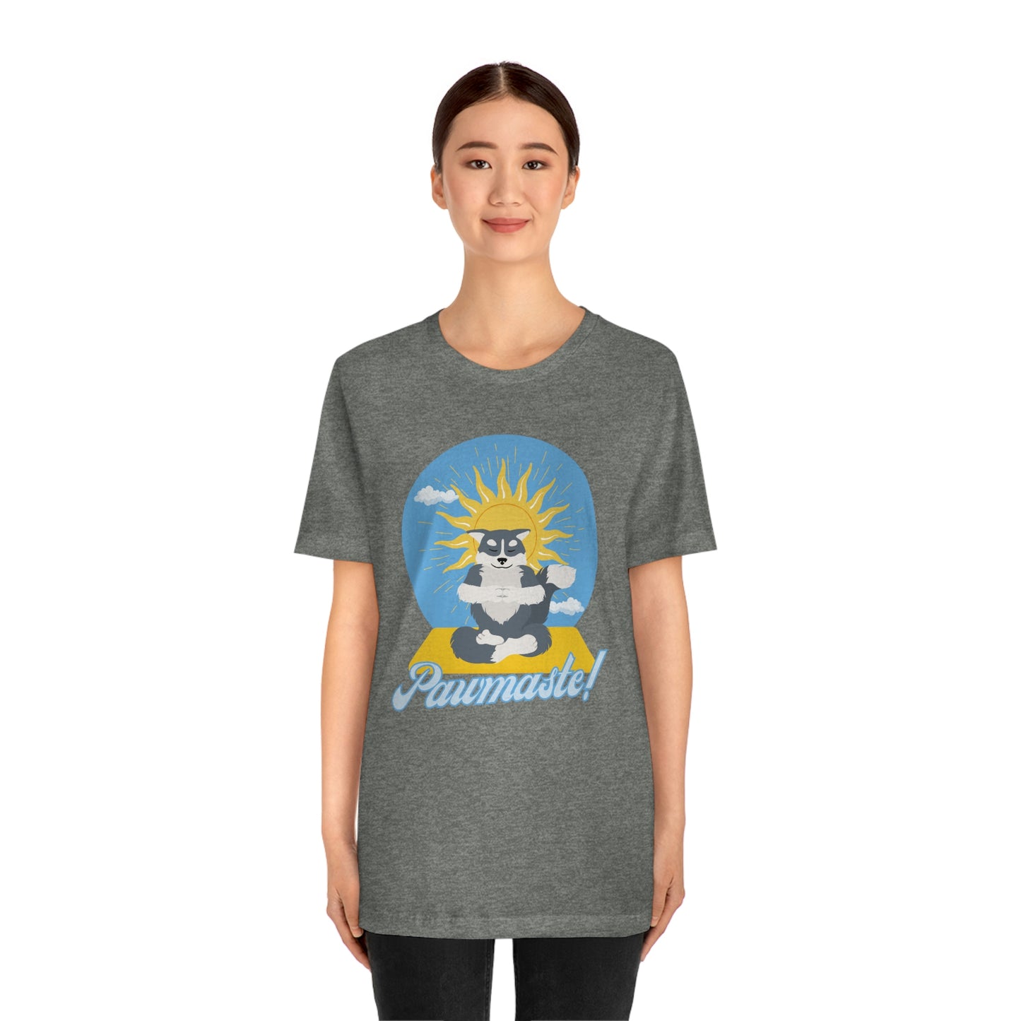 Pawmaste Happy Husky Puppy Yoga Shirt Unisex Classic Tee