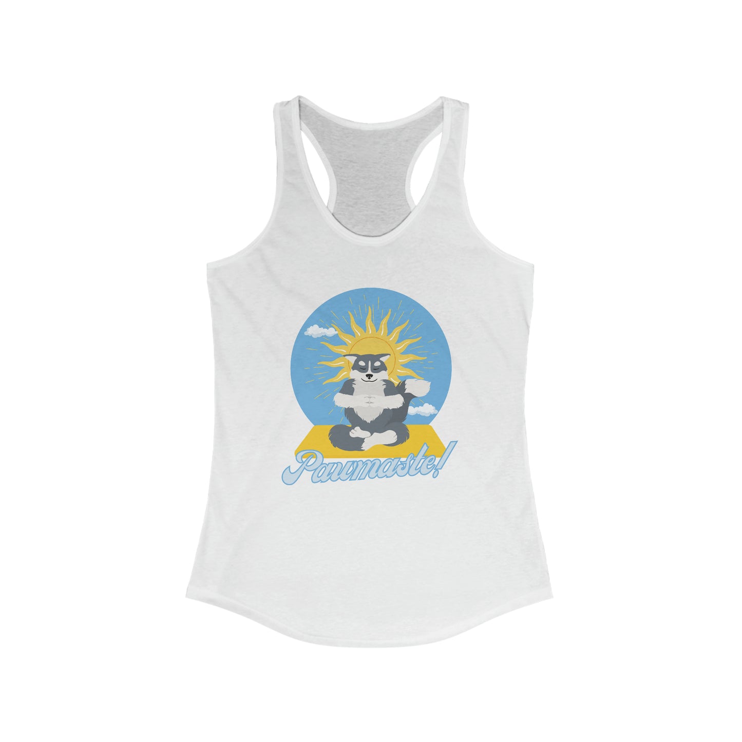 Pawmaste Happy Husky Puppy Yoga Women’s Tank Top Yoga Tank