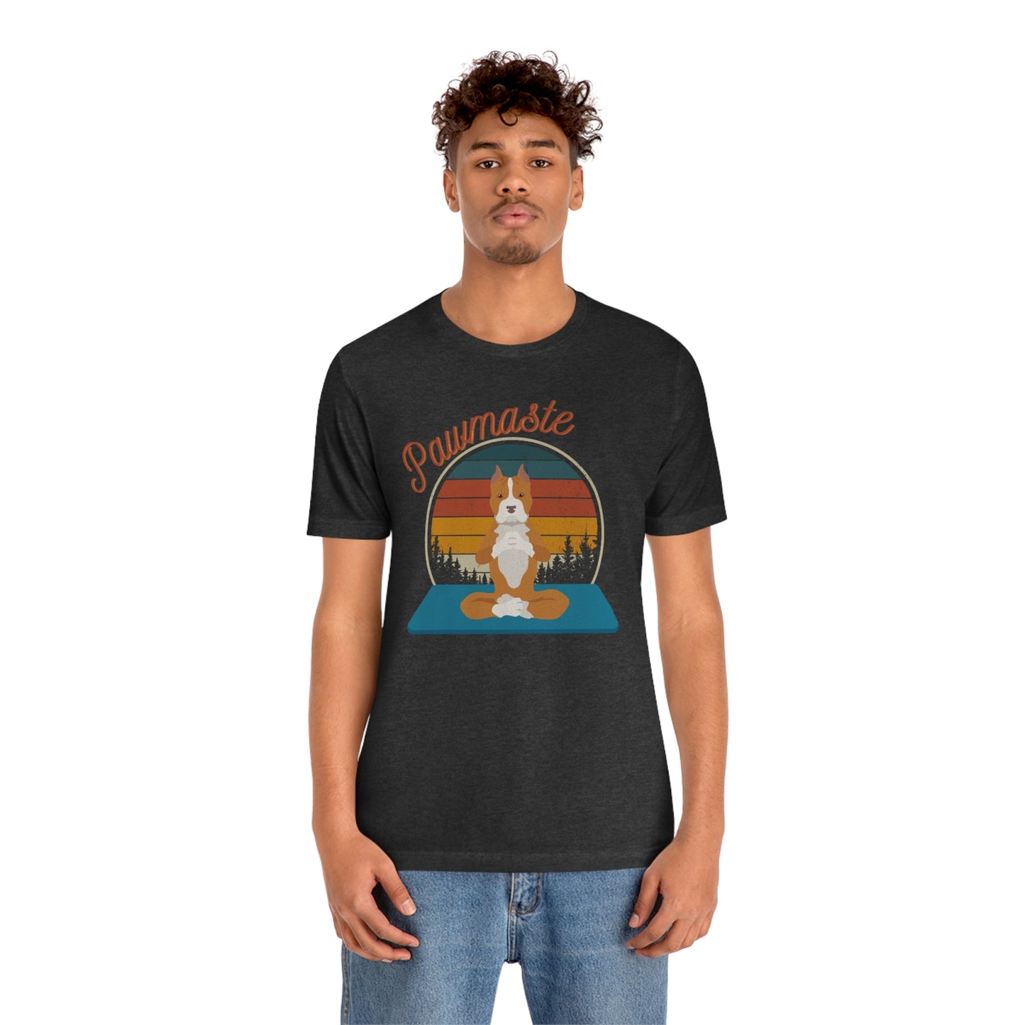 Pawmaste Pitbull Puppy Yoga Mountain Shirt Unisex Classic Tee