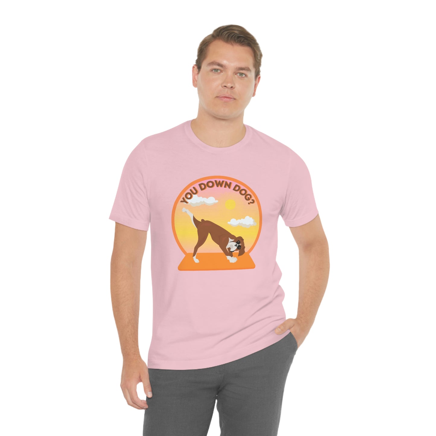 Downdog Boxer Puppy Yoga Shirt Unisex Classic Tee