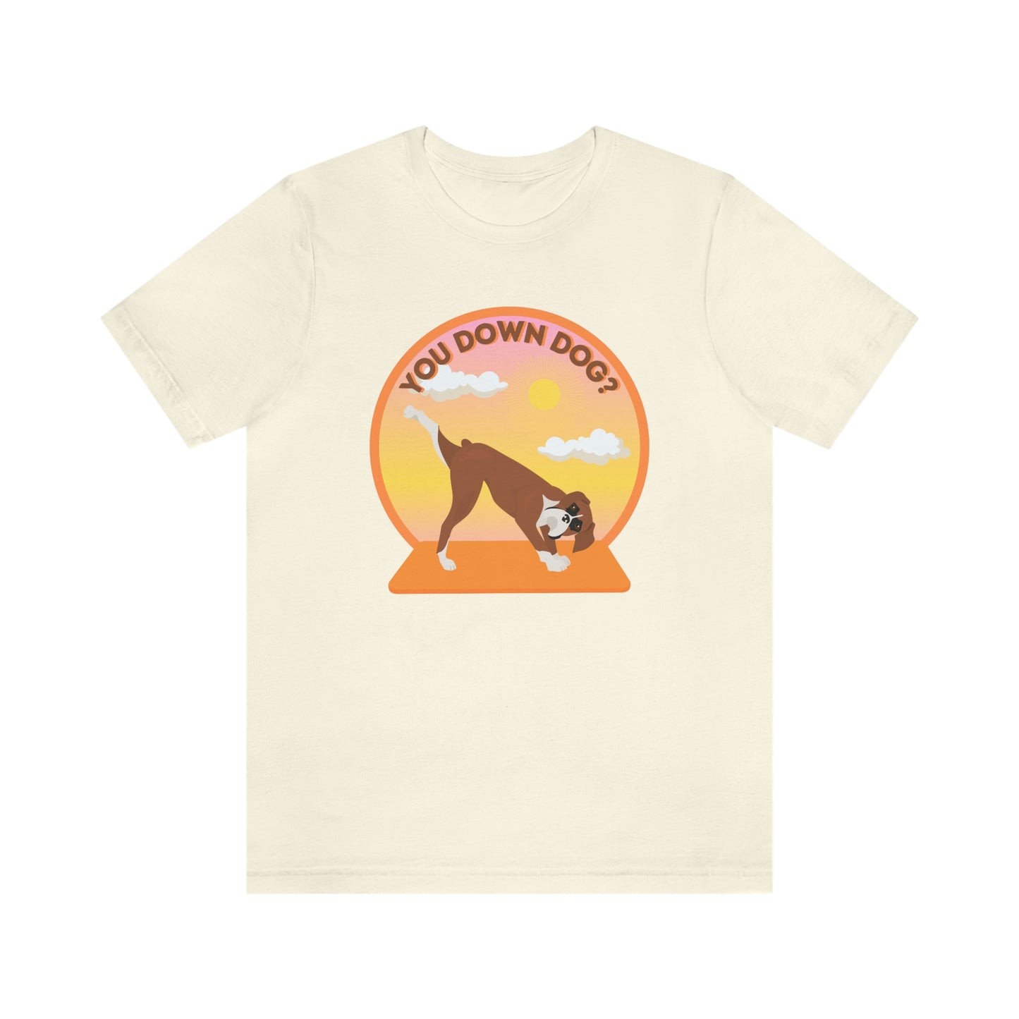 Downdog Boxer Puppy Yoga Shirt Unisex Classic Tee