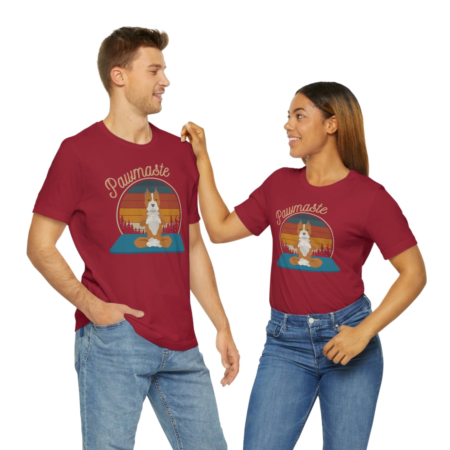 Pawmaste Pitbull Puppy Yoga Mountain Shirt Unisex Classic Tee