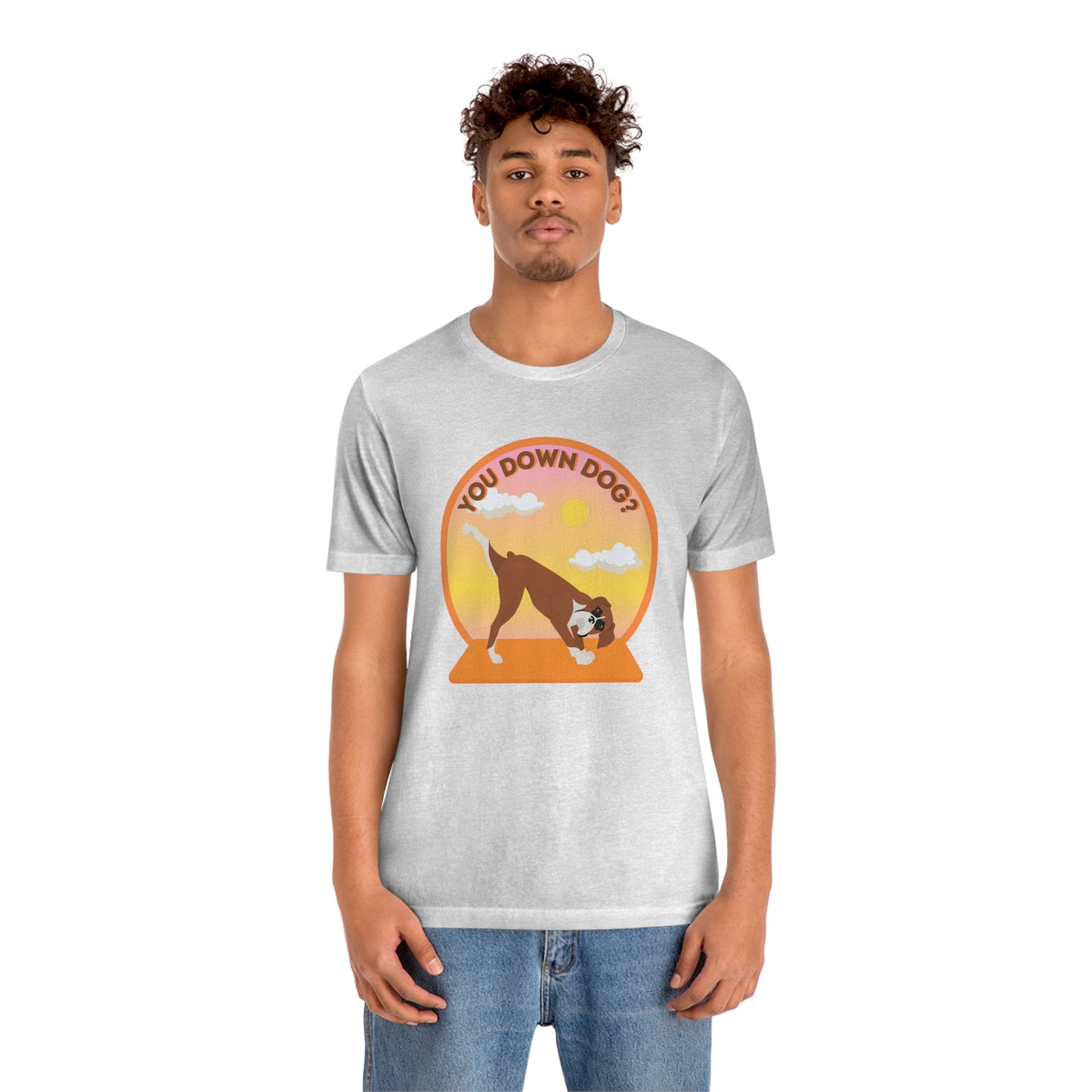 Downdog Boxer Puppy Yoga Shirt Unisex Classic Tee