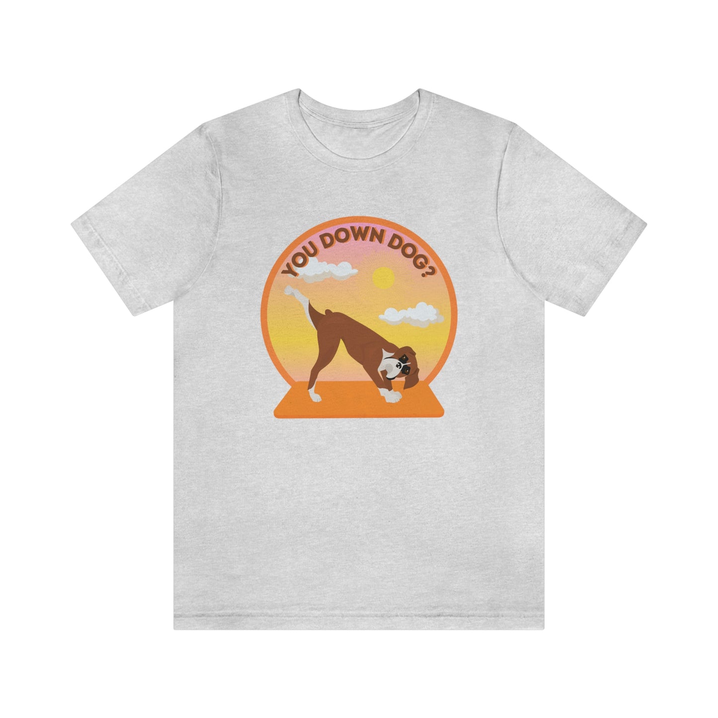 Downdog Boxer Puppy Yoga Shirt Unisex Classic Tee