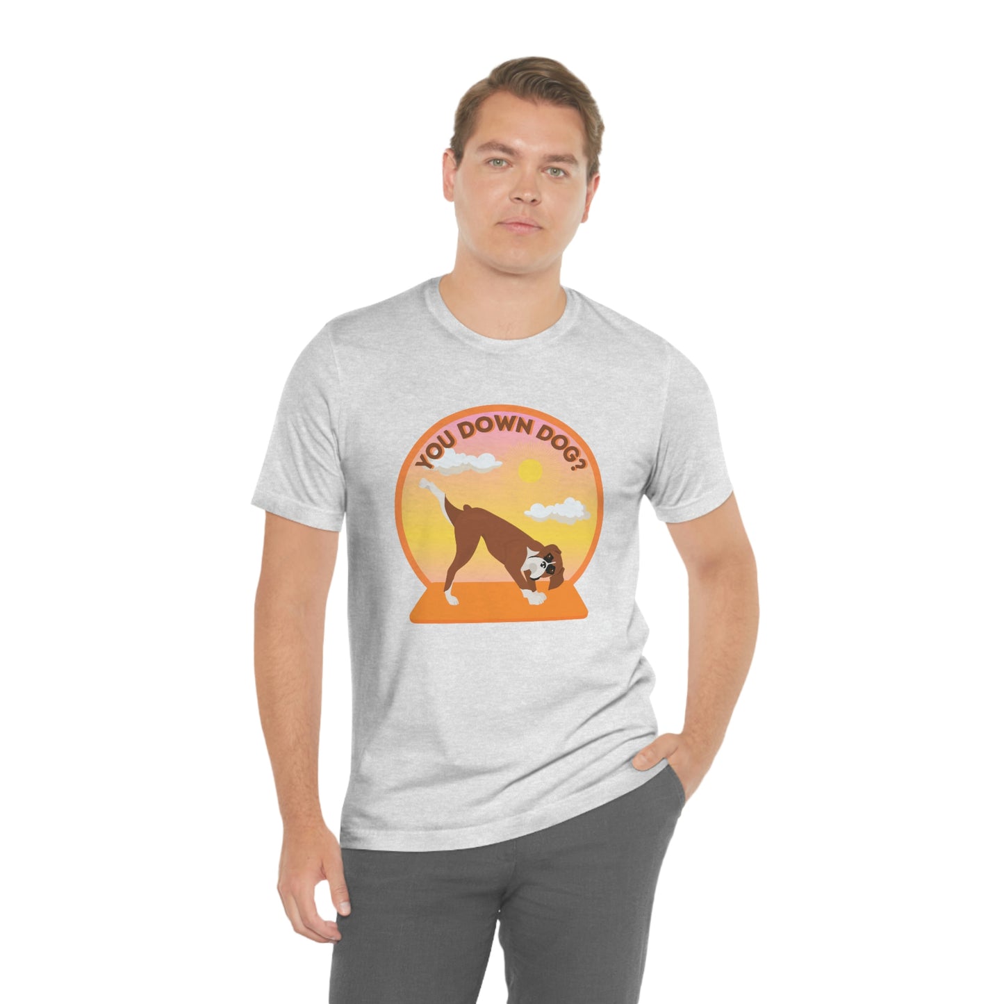 Downdog Boxer Puppy Yoga Shirt Unisex Classic Tee