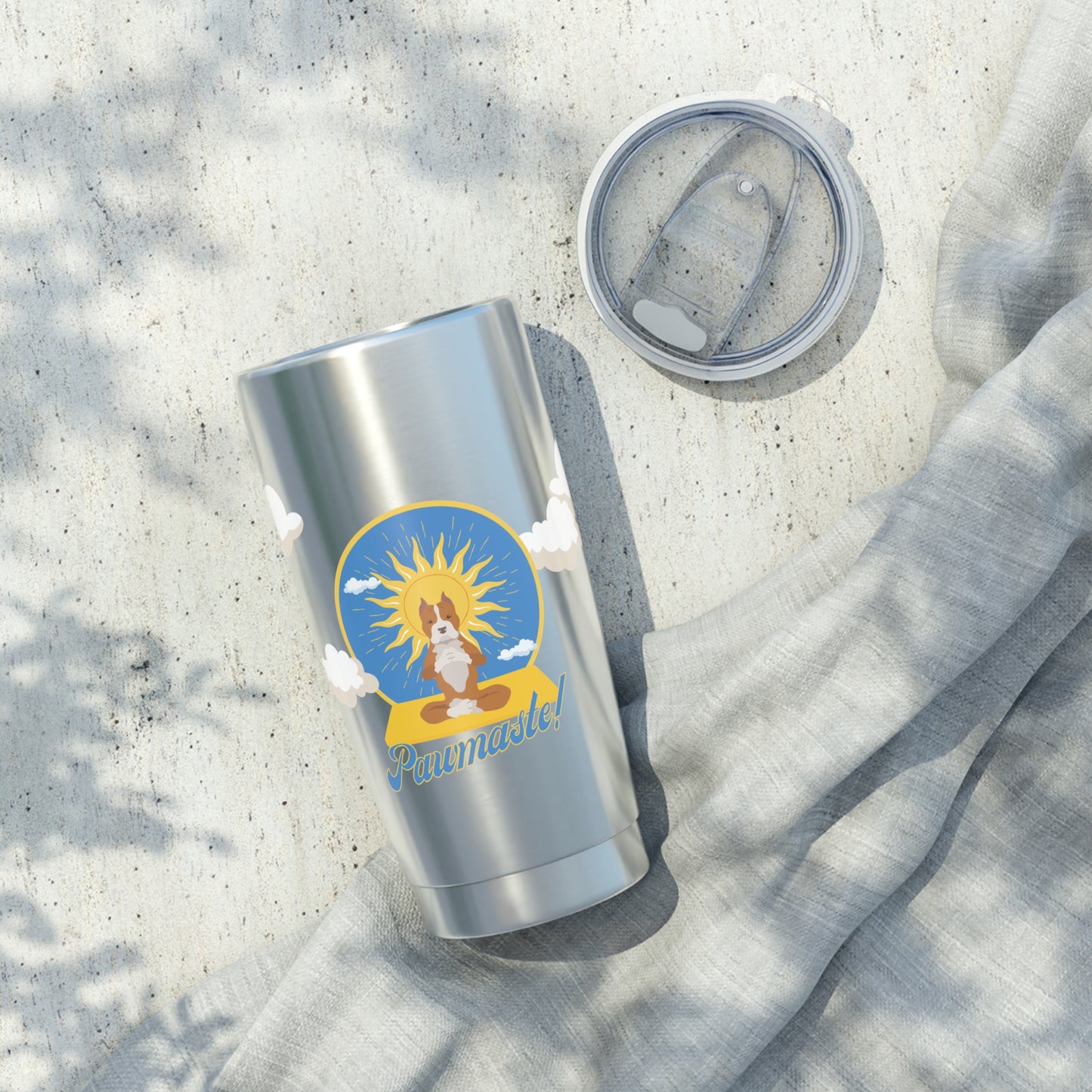 Pawmaste Peacful Pitbull Pawmaste in the Clouds Rescue Puppy Best Coffee Tumbler