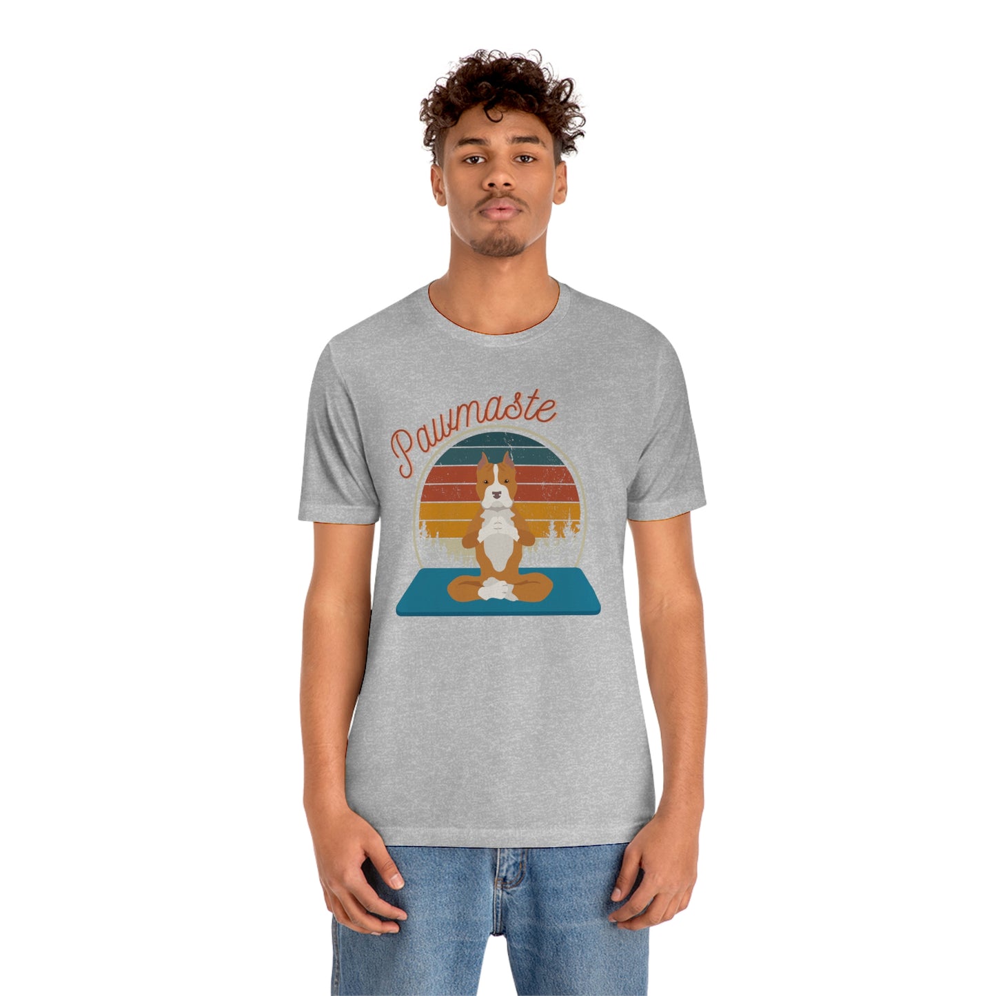 Pawmaste Pitbull Puppy Yoga Mountain Shirt Unisex Classic Tee