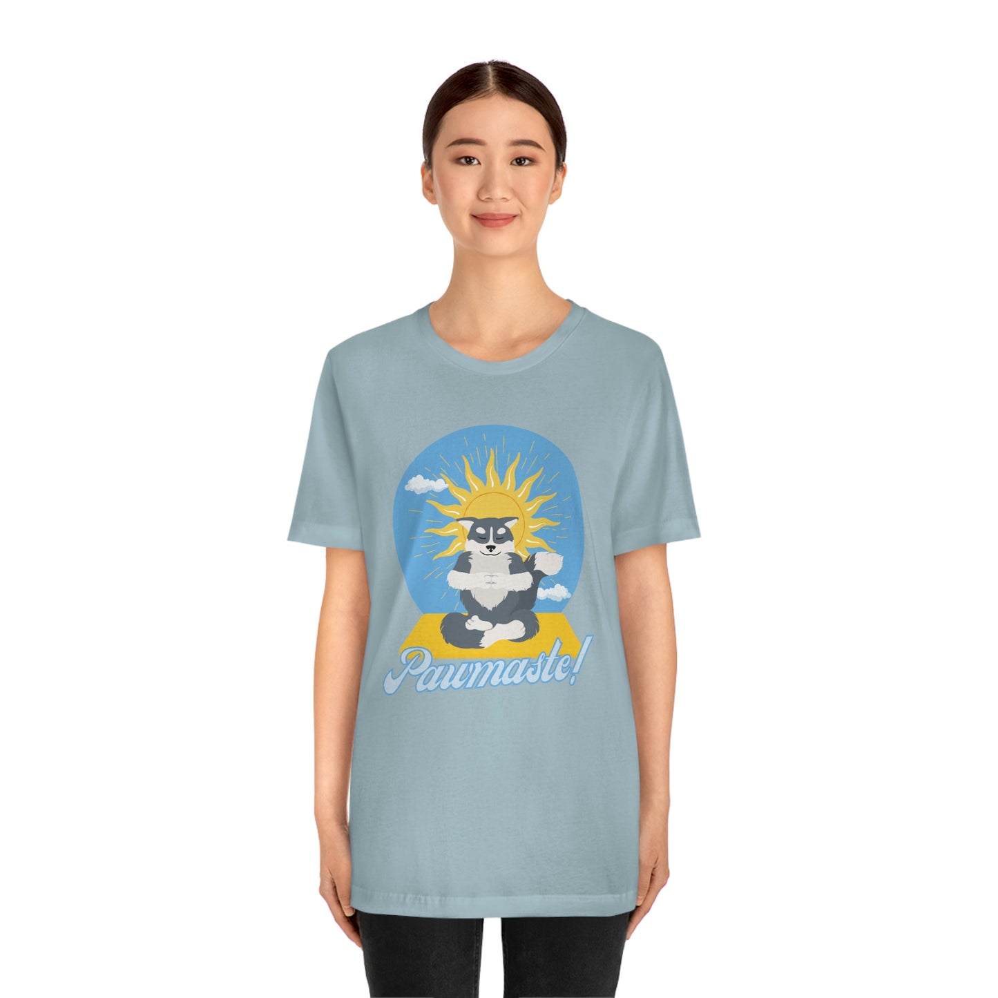 Pawmaste Happy Husky Puppy Yoga Shirt Unisex Classic Tee